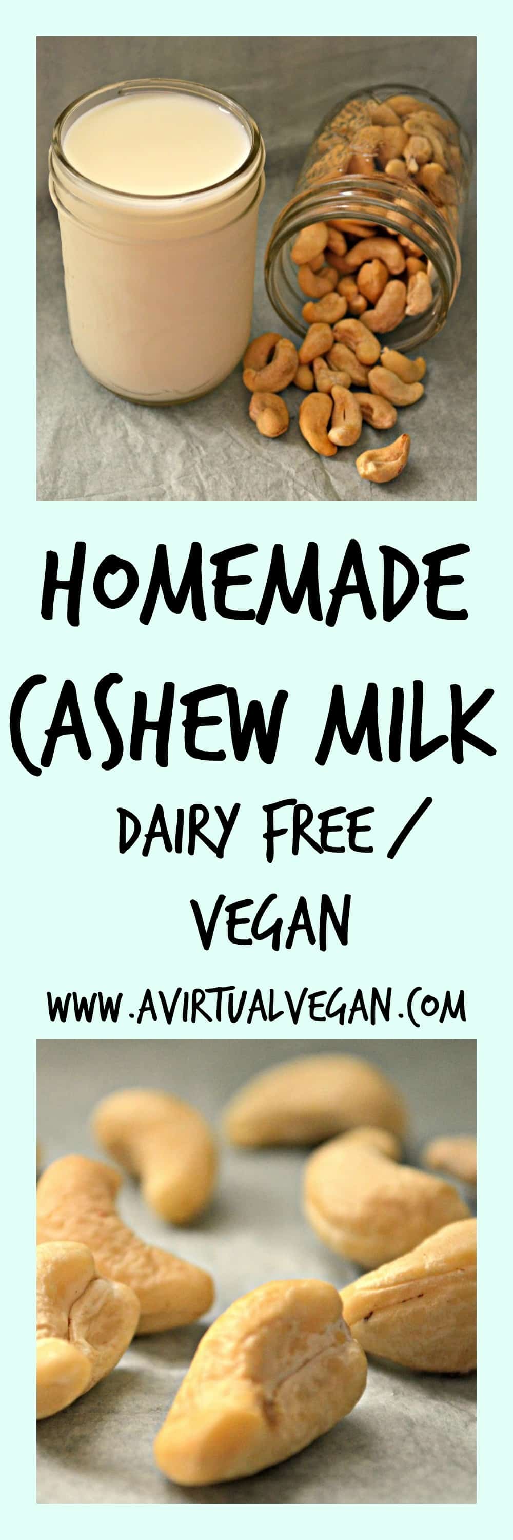 Creamy, fresh Homemade Cashew Milk. So quick to make that you will wonder why you ever bought your non-dairy milk at the store!