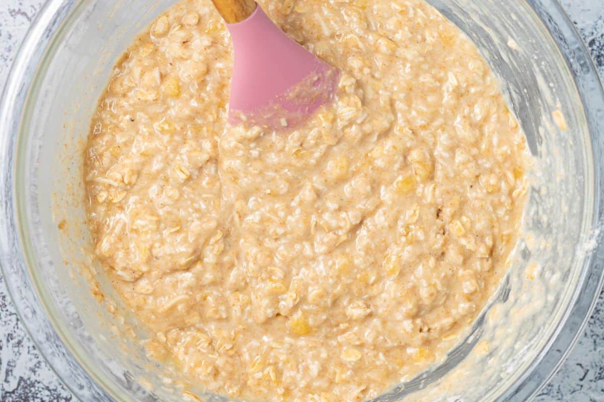 muffin batter in a bowl
