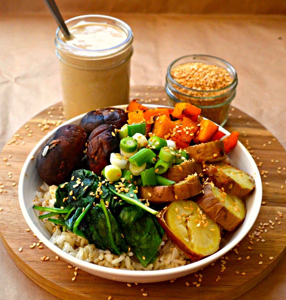 Roasted Garlic Buddha Bowl - A Virtual Vegan