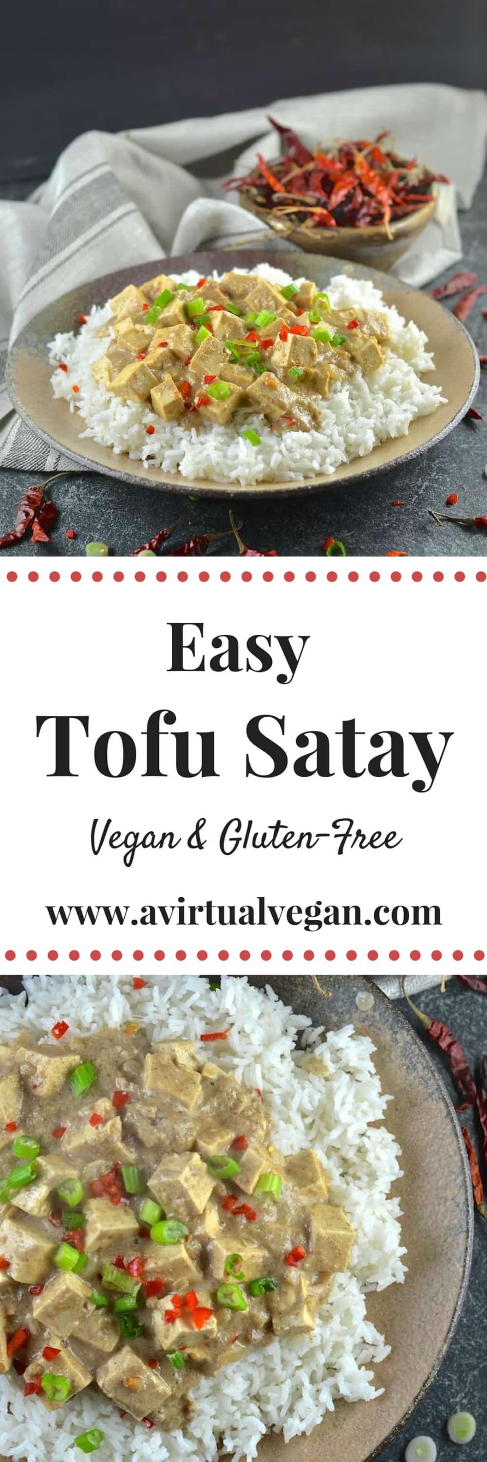 Tender tofu in a rich, smooth and creamy satay sauce. This Tofu Satay is super easy to prepare & tastes totally delicious!