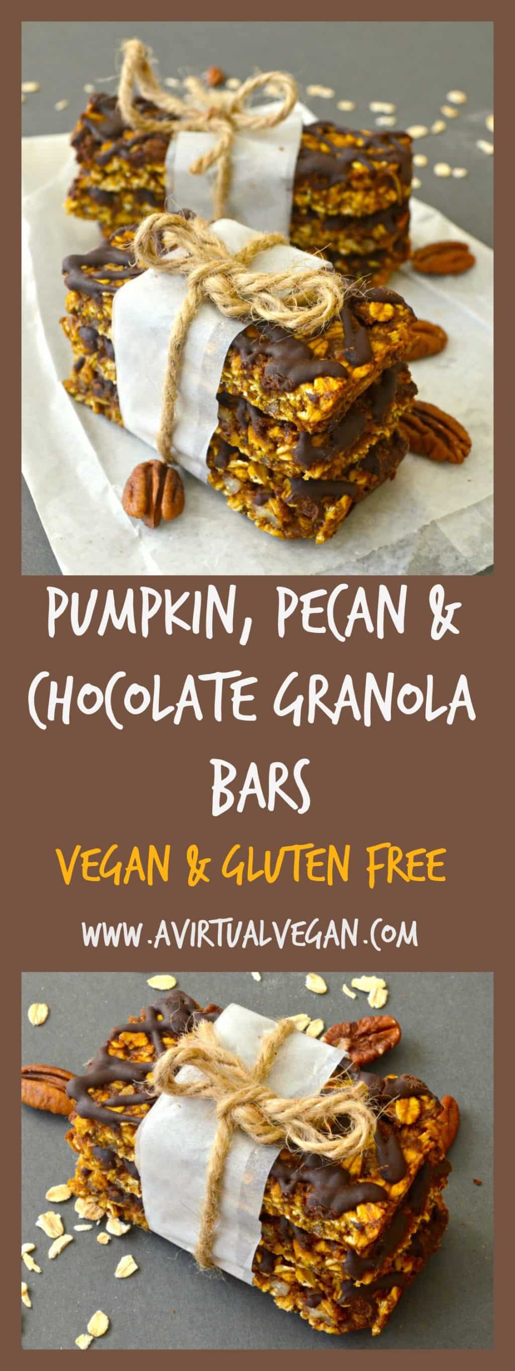 Pumpkin Granola Bars With Pecans And Chocolate A Virtual Vegan