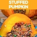 whole roasted stuffed pumpkin