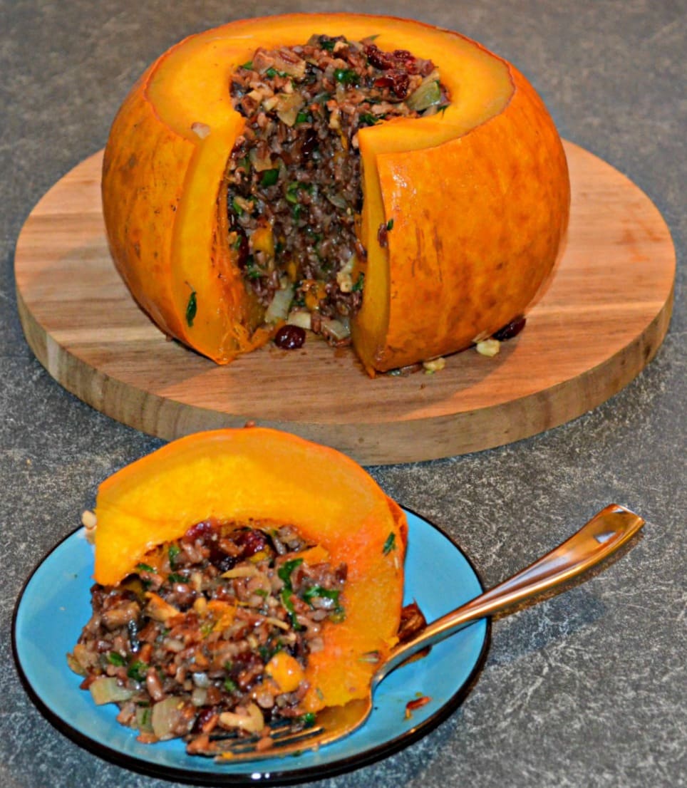 Roast Stuffed Pumpkin - A Virtual Vegan