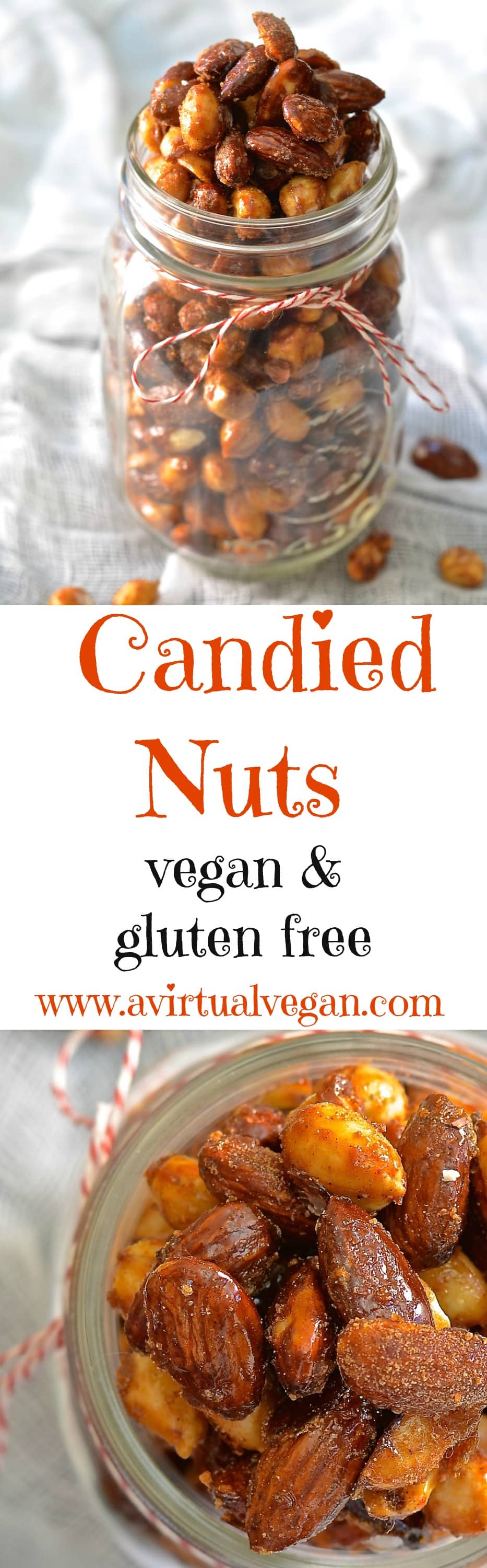 Perfectly sweet & spicy, chewy & crunchy vegan candied nuts. Make a double batch because everybody will go nuts for these (sorry....couldn't resist)!