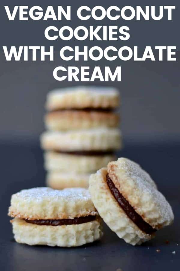 Vegan Coconut Cookies with Chocolate Cream - A Virtual Vegan