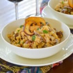 vegan garlic mushroom risotto