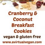 Grab and go breakfasts don't get any better than these Cranberry & Coconut Breakfast Cookies. Dense, crunchy, chewy, delicious and bursting with ruby red cranberries!