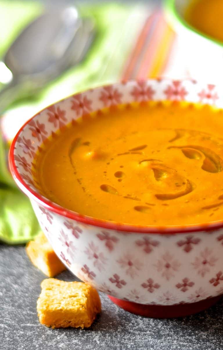Creamy Coconut Carrot & Ginger Soup - A Virtual Vegan