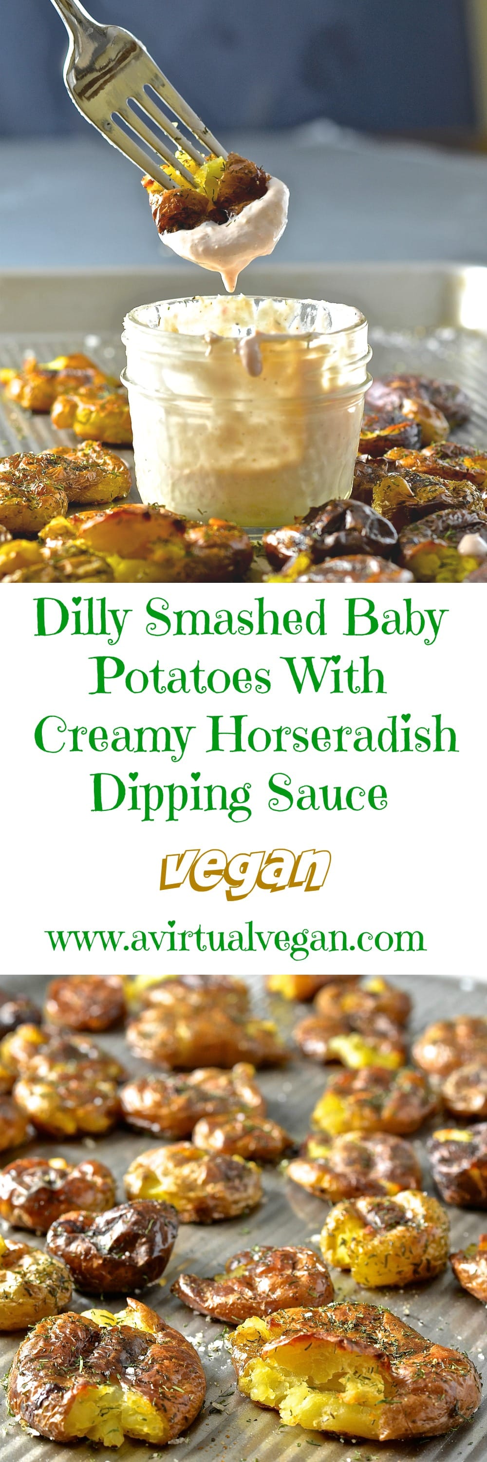 Take the humble potato to a whole new level with these extra crispy Dilly Smashed Baby Potatoes. Roasted, smashed, then roasted some more, their golden nubbliness is just irresistible. Serve them dripping in my mild & creamy horseradish sauce. Potato perfection.....