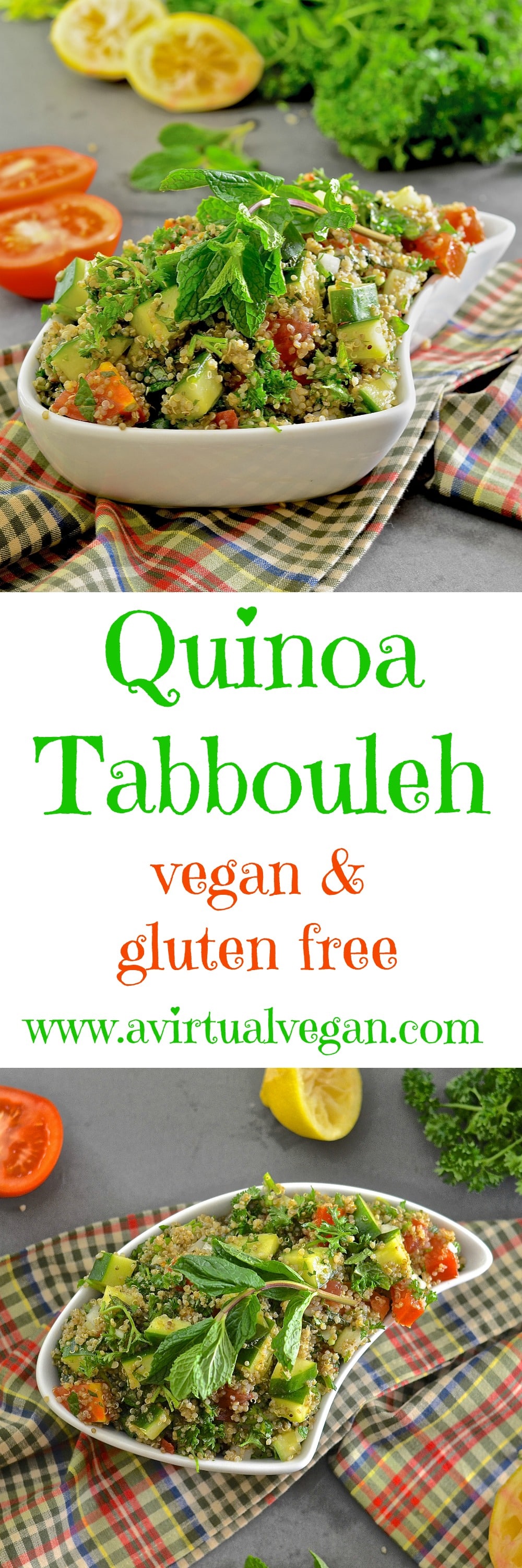 This Quinoa Tabbouleh is a breeze to throw together & combines beautiful, fresh & vibrant flavours. It is just one of many delicious recipes in the book Dining At The Ravens by Jeff & Joan Stanford.