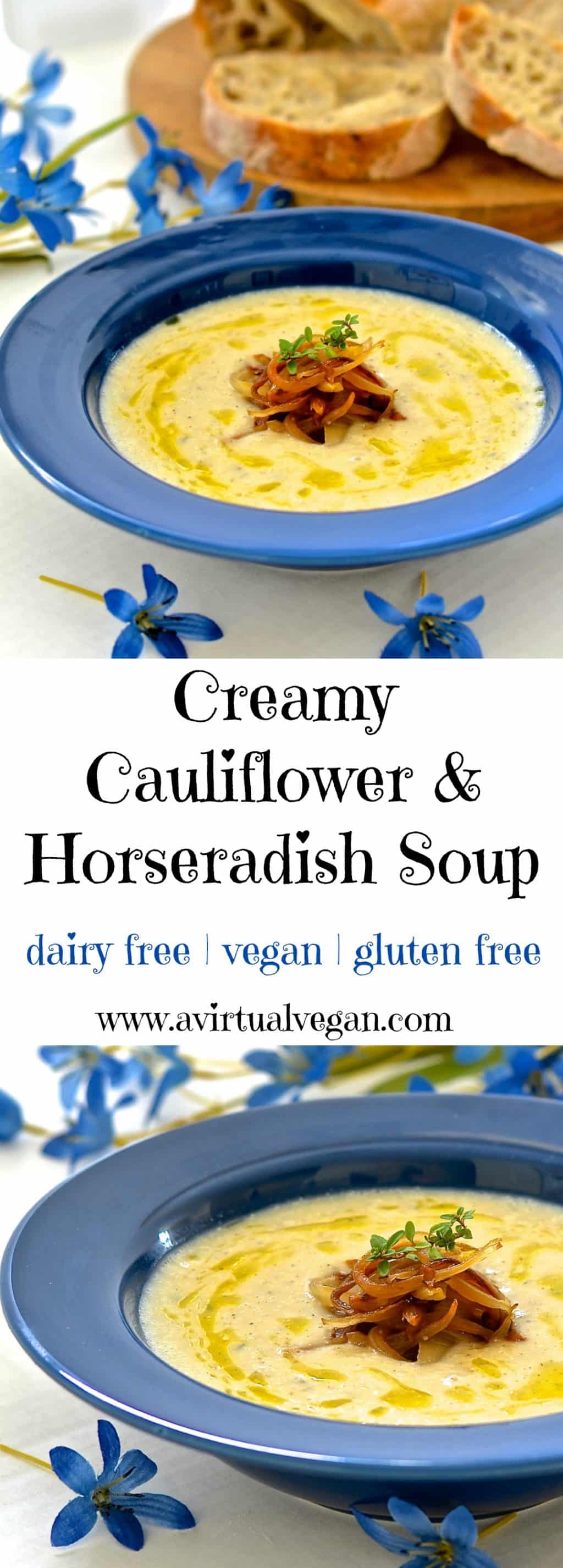 Don't be fooled by this Cauliflower Horseradish soup's deliciously creamy texture. It is actually extremely low in calories & has less than 2 grams of fat per serving. It's also ready in under 20 minutes!