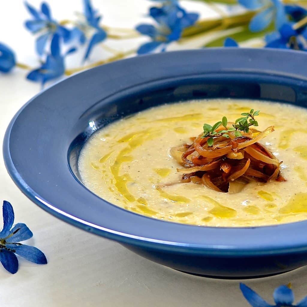 Creamy Cauliflower Horseradish Soup A Virtual Vegan