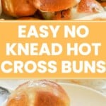 Easy No Knead Hot Cross Buns