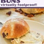 Easy No Knead Hot Cross Buns