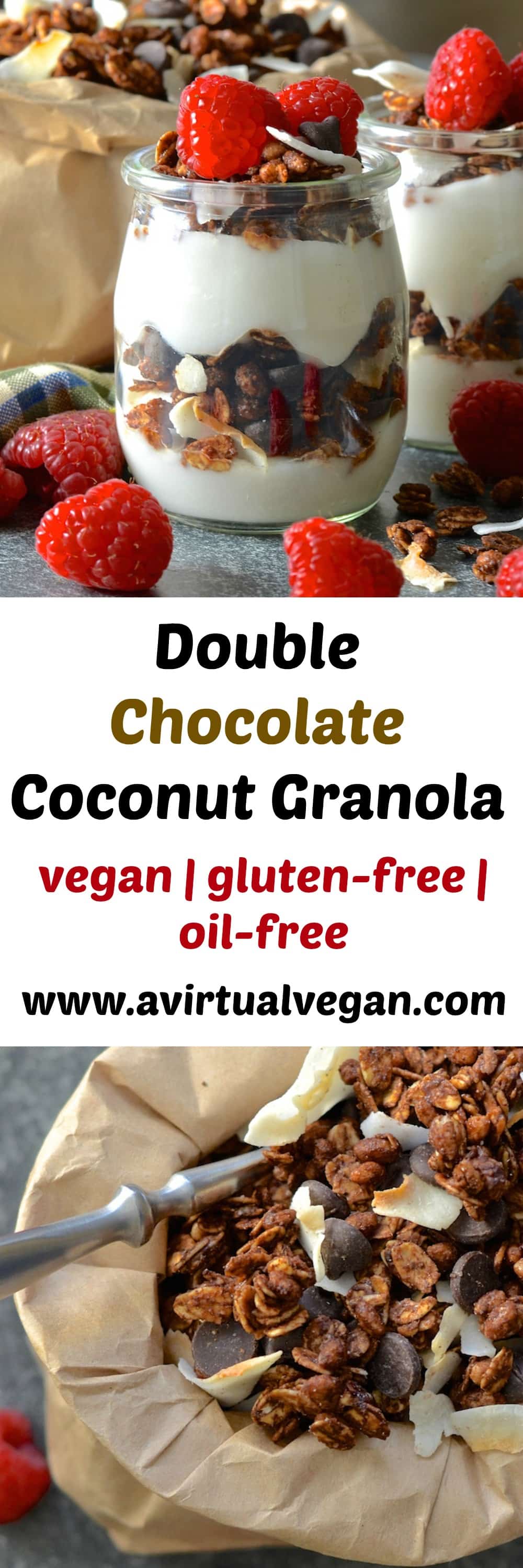 This is the ultimate double chocolate coconut granola recipe. Crunchy, chewy, chocolatey, coconutty, not too sweet, slightly salty…..Flippin’ gorgeous!