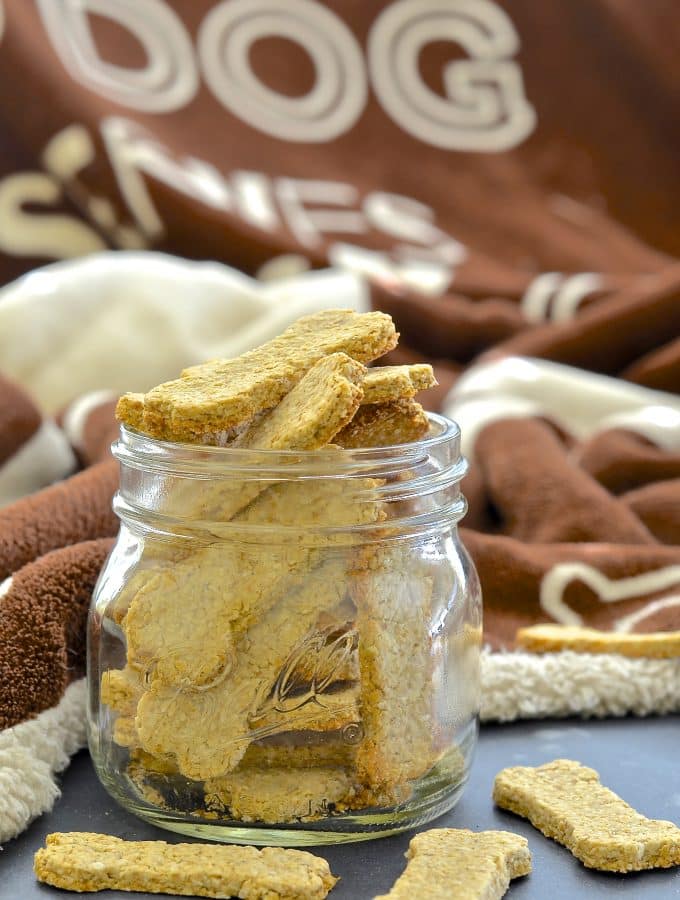 Make your dog's day by baking some healthy, 3 ingredient, wheat-free & dairy-free Sweet Potato Dog Treats!