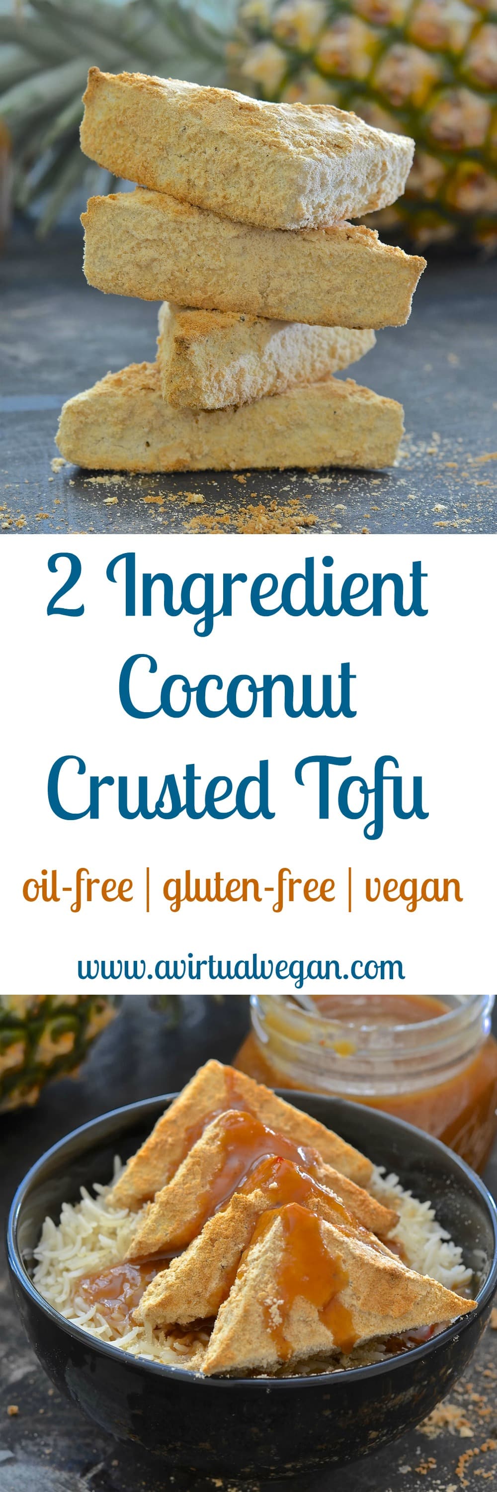 Simplicity at it’s best! With just two ingredients & 35 minutes of your time you could be tucking into this delicious Coconut Crusted Tofu. Could it get any better? ……. Well yes actually…..Because it’s gluten-free, oil-free, low fat and has 10 grams of protein per serving!