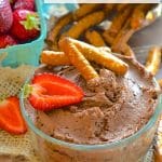 This is what happens when a beautiful chocolate brownie and a handsome can of chickpeas have a secret love child......Yes it's Dessert Chocolate Hummus....Yes it is amazingly delicious....And yes dessert hummus is a thing!