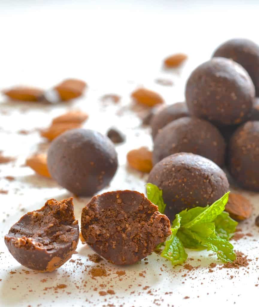 These homemade Larabar Bites can be made in minutes and are full of wholesome plant-based ingredients. They taste like chewy mint chocolate brownies & are perfect for satisfying your sweet cravings!