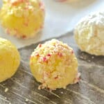 vegan white chocolate candy cane truffles