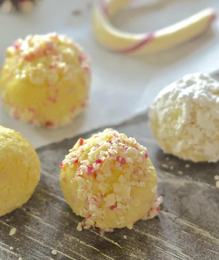 Vegan White Chocolate Candy Cane Truffles – Dan330