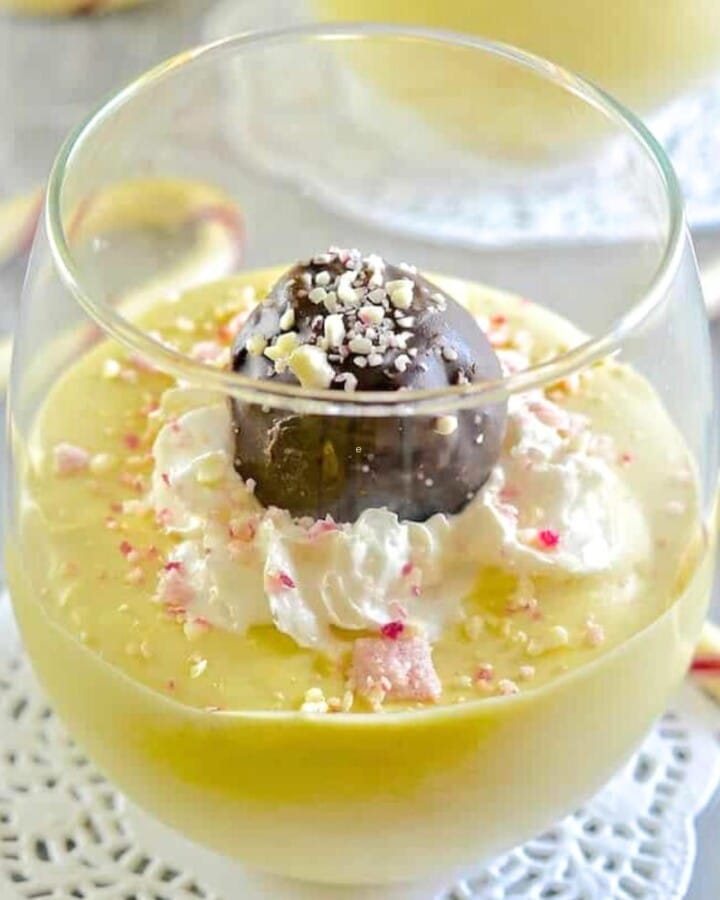 white chocolate peppermint pudding