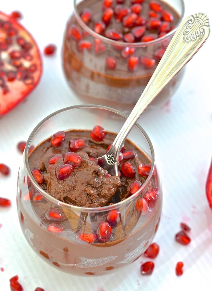 Velvety smooth, intensely rich Vegan Chocolate Pudding. It's super fast & easy to make & hides a very healthy secret........