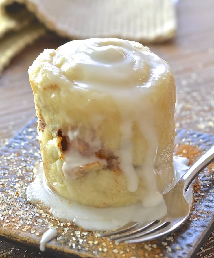 If you have a mug, a microwave & a spoon you can make this single serving One minute Cinnamon Roll in a Mug. It's so easy & perfect for when those sweet cravings hit & you NEED dessert, like now!