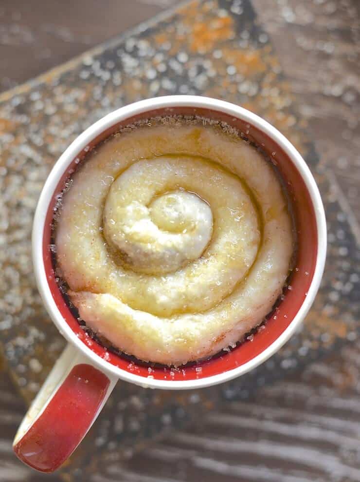 Cinnamon Roll in a Mug - A Virtual Vegan