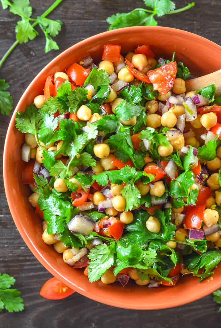 Tomato Chickpea Salad With Cilantro And Lime – Dan330