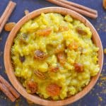 Fragrant, rich & deliciously creamy Slow Cooker Rice Pudding with Turmeric & Cinnamon. It's like golden milk but in dessert form & it will soothe & warm you right through to the soul! (If you don't have a slow cooker you can make it on the stove top instead).