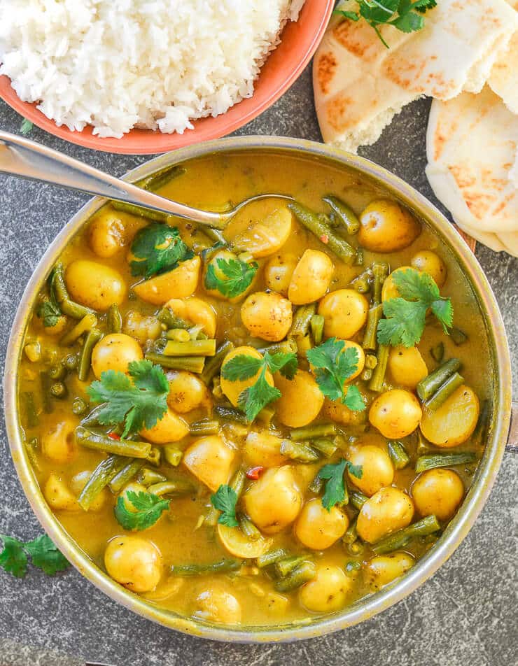 Simple Bean \u0026 Curry Green Super Potato