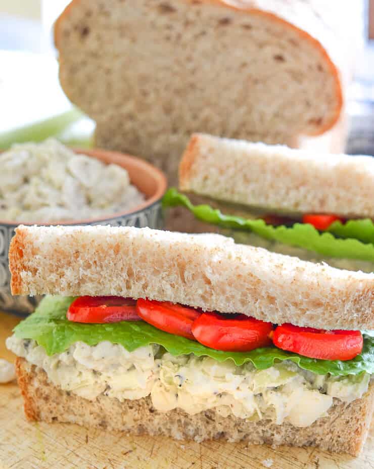 White Bean Artichoke Vegan Sandwich Filling A Virtual Vegan