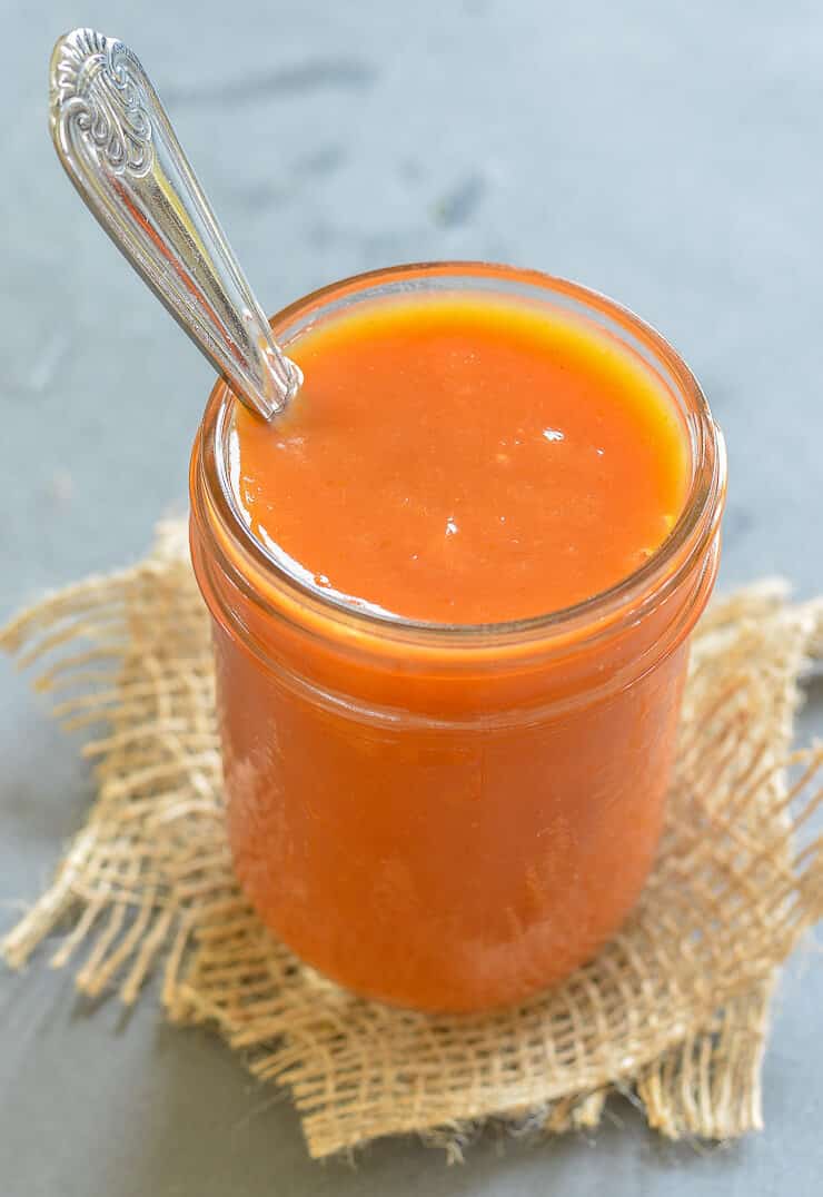 Ditch the takeout & make this Healthy Sweet and Sour Sauce instead! It's made in minutes in a blender & has the perfect balance of sweet, sour & fruity.