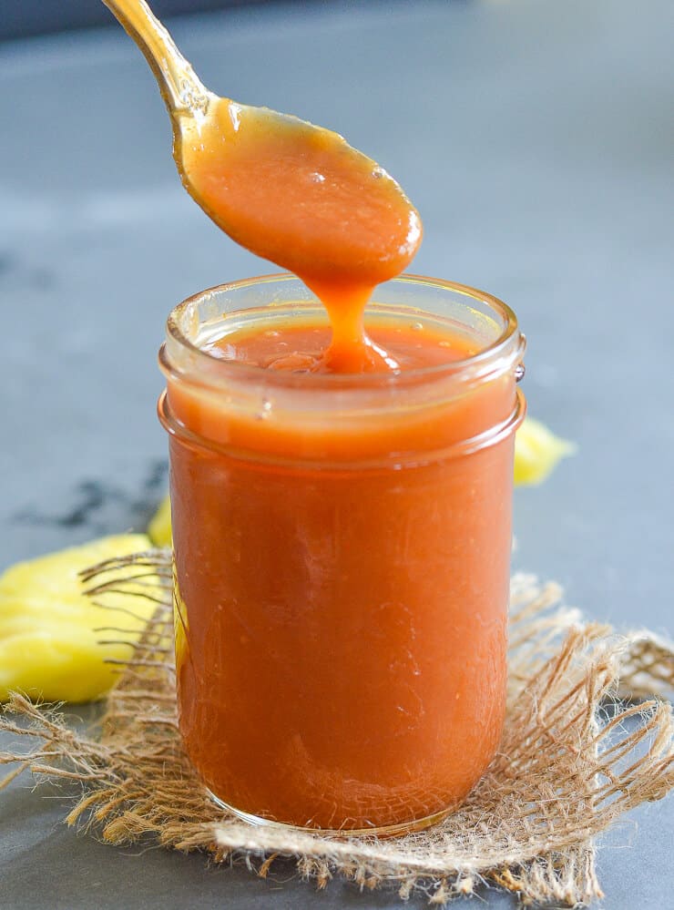 Ditch the takeout & make this Healthy Sweet and Sour Sauce instead! It's made in minutes in a blender & has the perfect balance of sweet, sour & fruity.