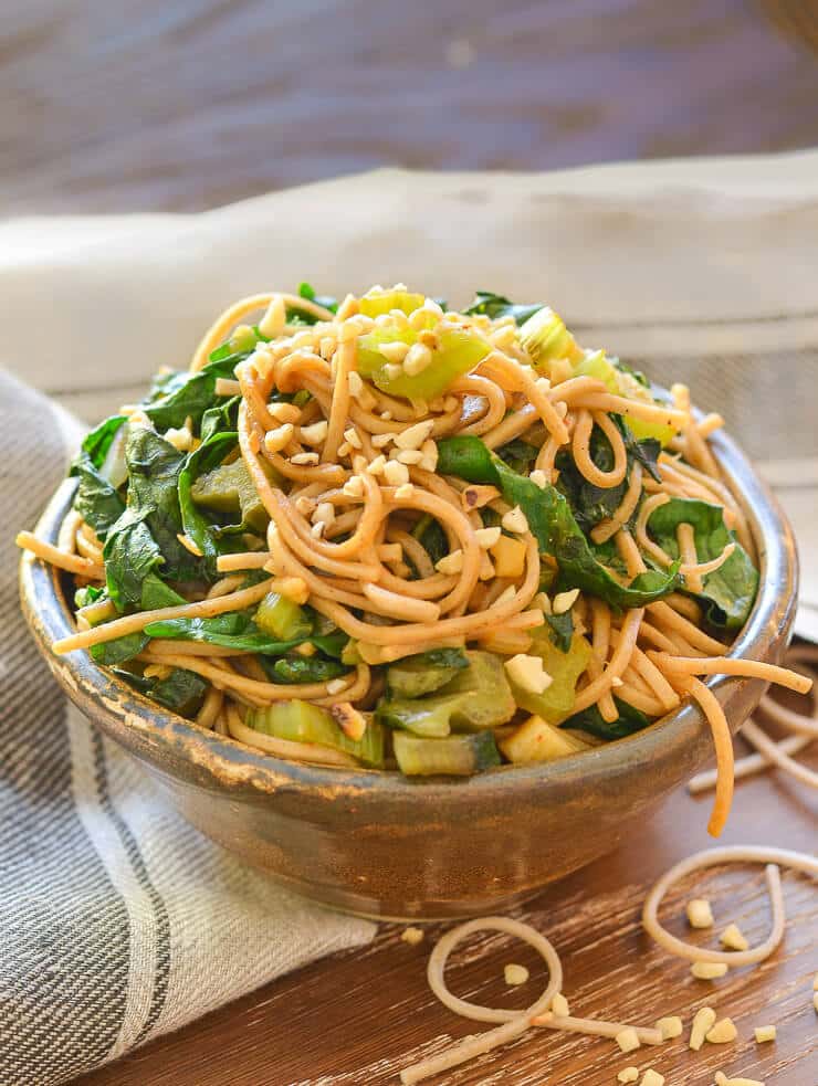 Spicy Swiss Chard Soba Noodle Stir Fry - A Virtual Vegan