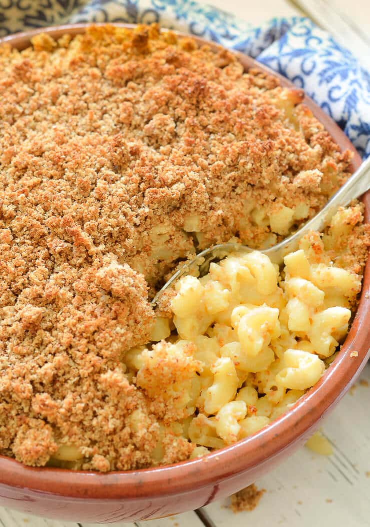 Baked Vegan Mac and Cheese - Nut Free - A Virtual Vegan