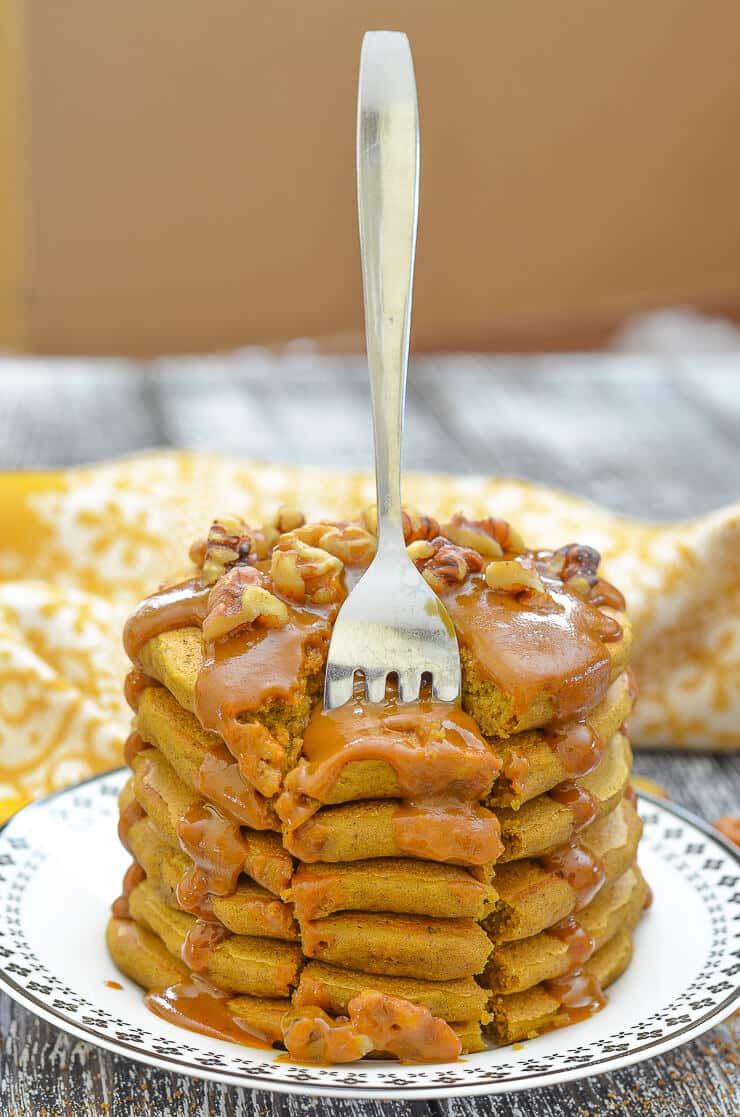Sweet Potato Pancakes With Caramel Sauce Dan330