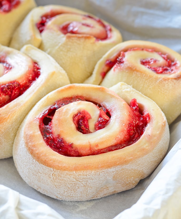 Sticky Lemon Strawberry Sweet Rolls A Virtual Vegan