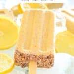 These Creamy Lemon Cheesecake Ice Pops are quick & easy to prepare & full of zingy lemony cheesecake flavor. They are packed with healthy ingredients & perfect for some cool refreshment this summer!
