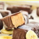 Peanut Butter Banana Ice Cream Bars thata re super easy to make and amazingly delicious! All you need is a handful of ingredients and a food processor or blender.