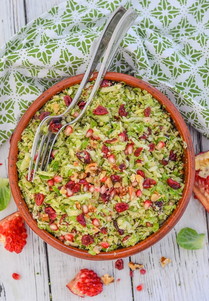 Vegan Brussels Sprout Salad from above