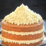 An exceptional yet simple layered Vegan Cake with subtle Earl Grey fragrance & fluffy, buttery, lemony frosting. It can be made as a 3 layer cake, a 2 layer cake or even 6 muffins. You will find full instructions for all 3! 