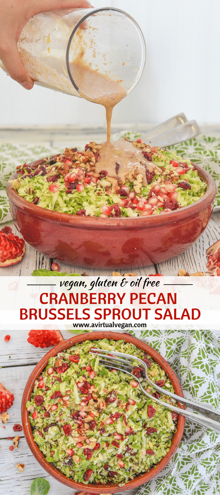 This citrus and cinnamon infused Cranberry Pecan Brussels Sprout Salad is fresh & absolutely packed with flavour & interesting textures. It's also hearty & warming thanks to the orange & cinnamon vinaigrette. Perfect for all of your fall & winter entertaining!
