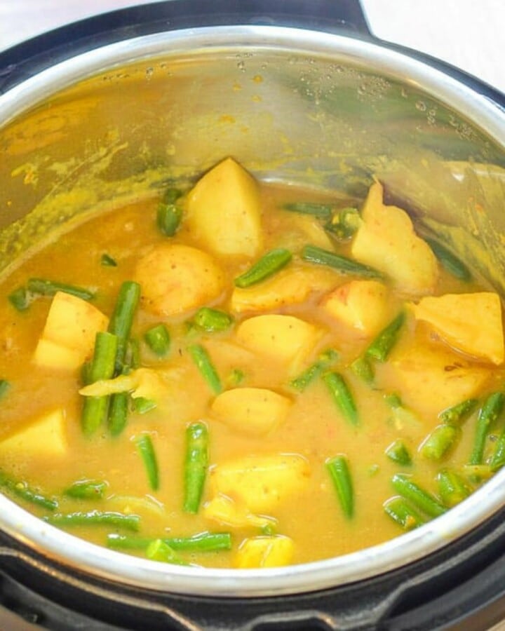 potato curry in an Instant Pot