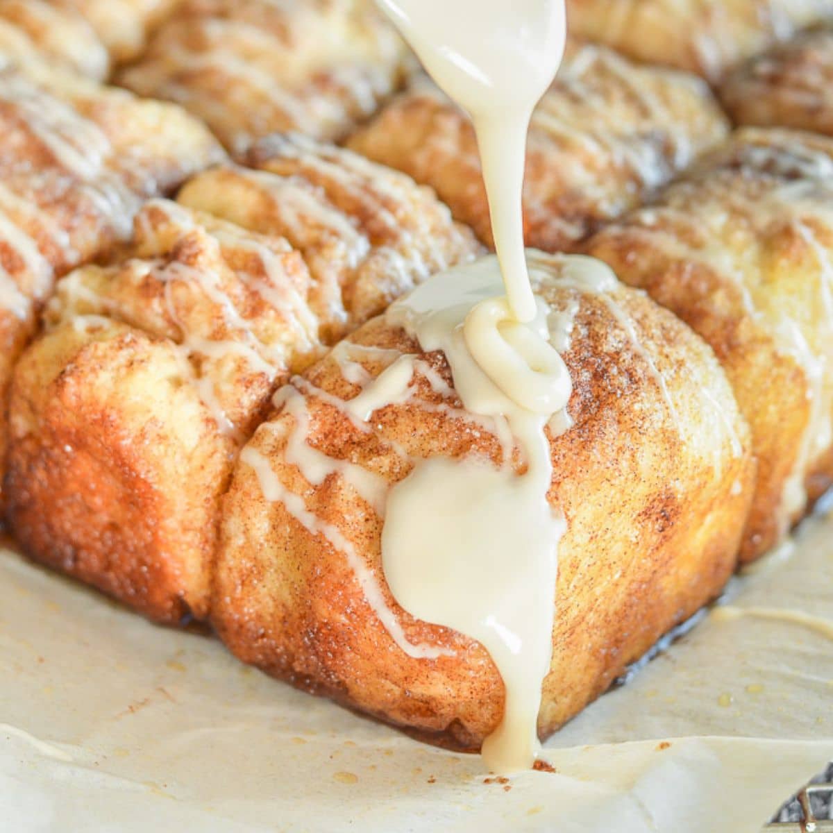 no knead cinnamon pull apart bread