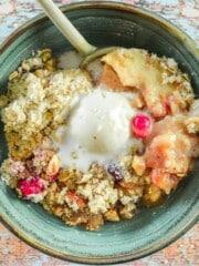 cranberry apple pear crumble