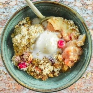 cranberry apple pear crumble