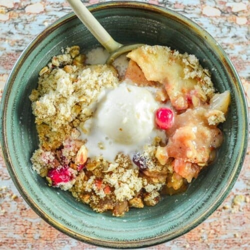 cranberry apple pear crumble