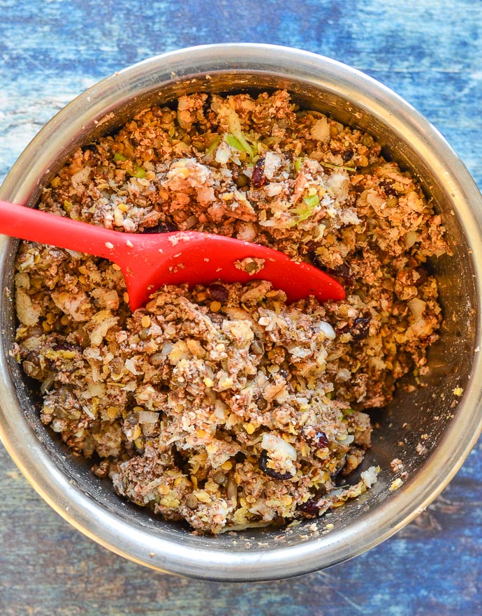 Mushroom Lentil Loaf with Cranberries - A Virtual Vegan